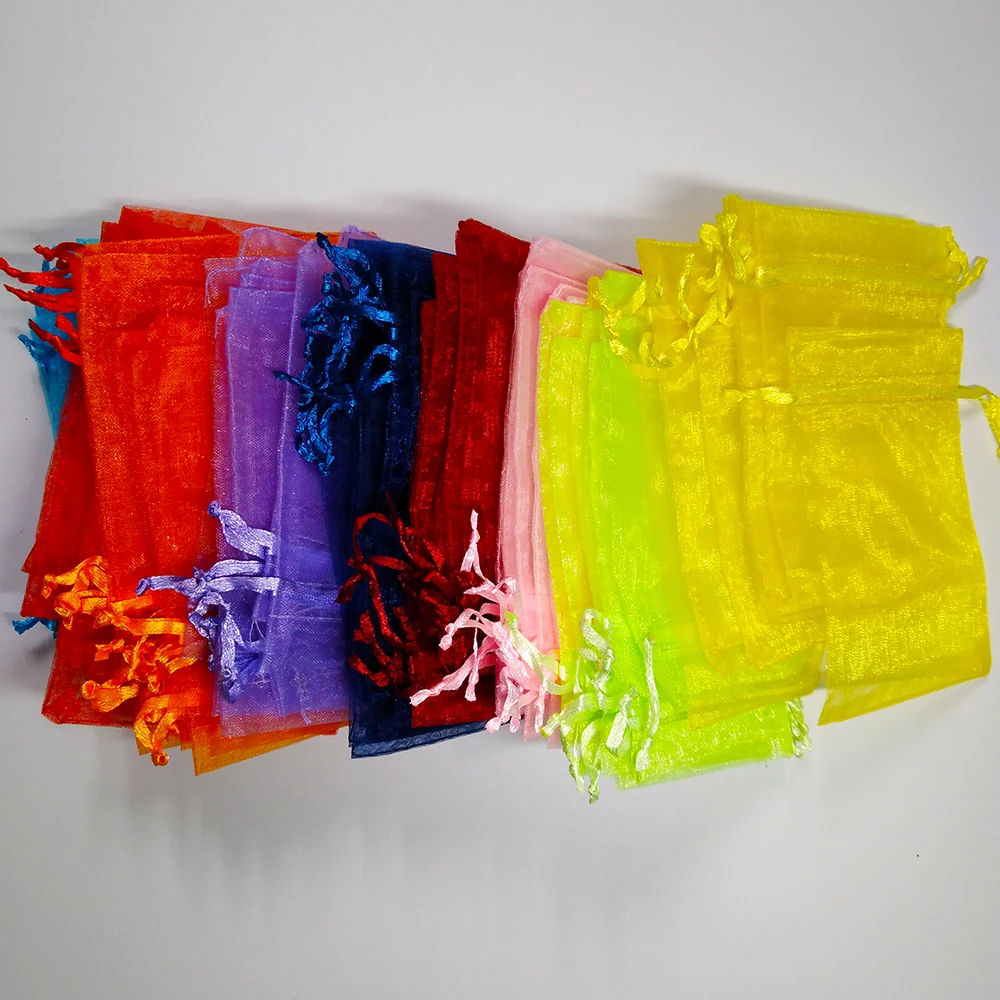 Fashion 50pcs 7x9 9X12 10x15 13x18cm Organza Bag Candy Gift Jewelry Packaging Bags Wedding Gift Packaging Bag & Jewelry Pouches