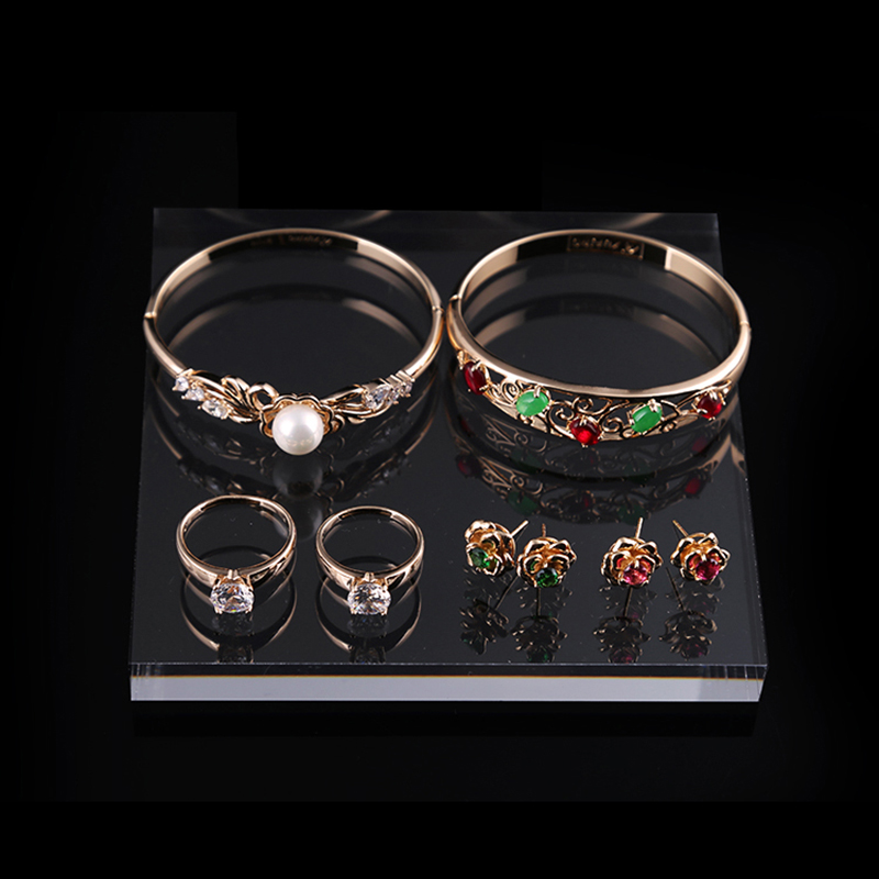 Acrylic blocks Jewelry holder Jewellery organizer display stand for Bracelet Necklace Ring earring cosmetics perfume tray case