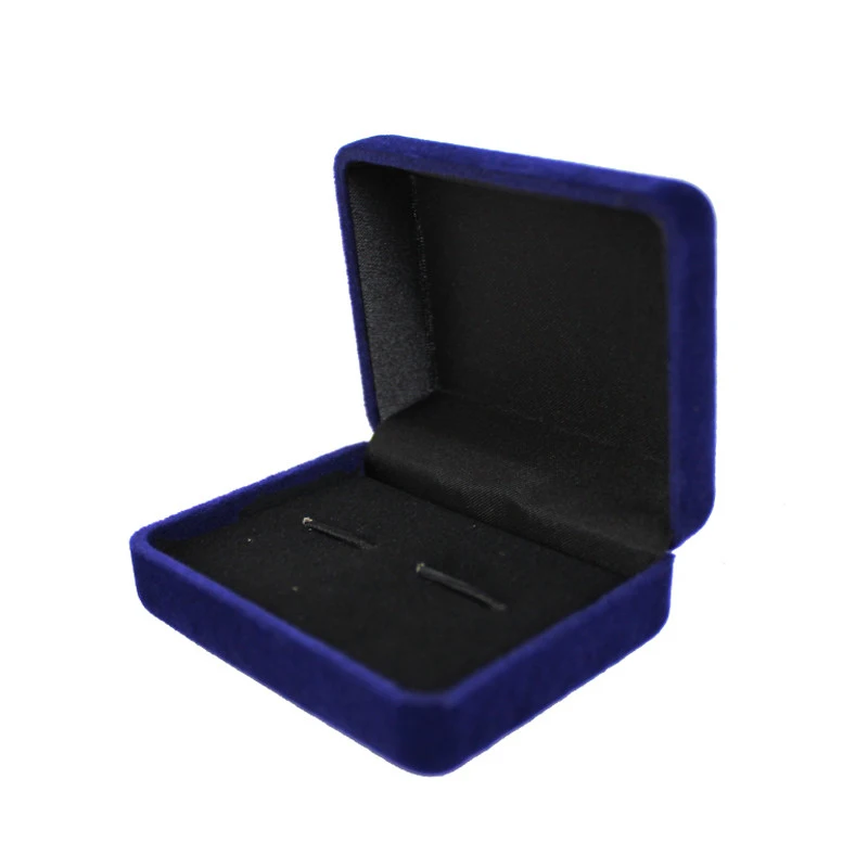Wholesale Black Velvet Cufflinks Gift Box Men Shirt Cufflinks Gemelos Carrying Case Cuff Link Tie Clip Boxes