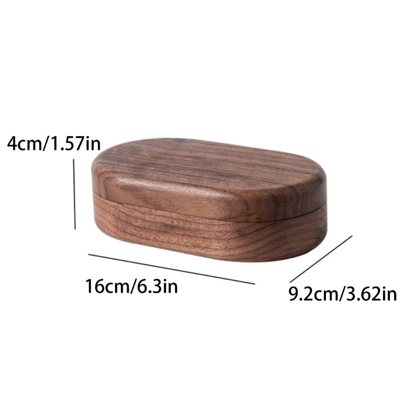 Travel Retro Wooden Jewelry Box Packing Wedding Ring Necklace Bracelet Organizer Women Men Display Box Gift for Couple