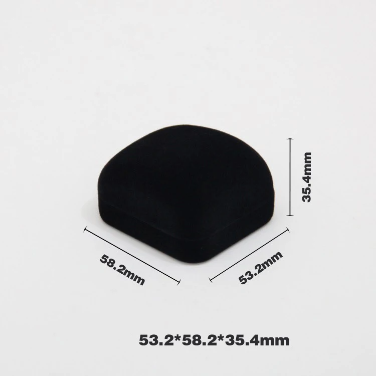 Wholesale Double Wedding Rings Box Velvet Engagement Ceremony Valentine's Gift Couple Ring Jewelry Packaging Storage Organizer