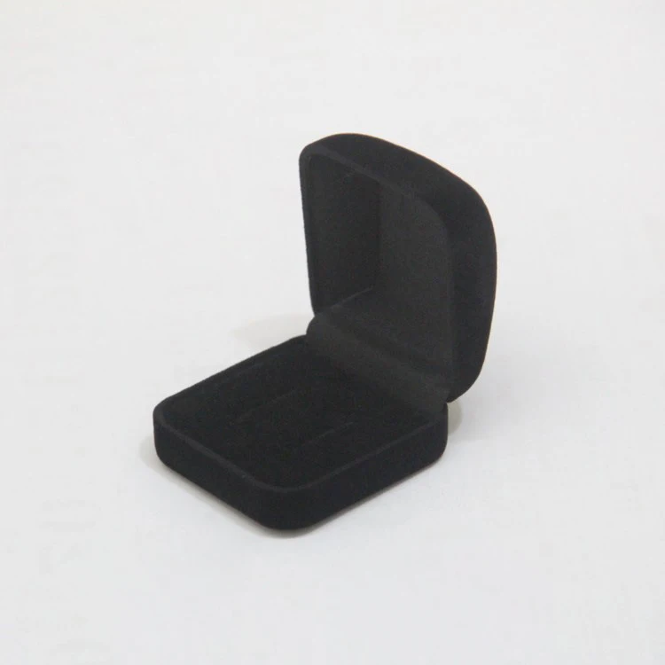 Wholesale Double Wedding Rings Box Velvet Engagement Ceremony Valentine's Gift Couple Ring Jewelry Packaging Storage Organizer