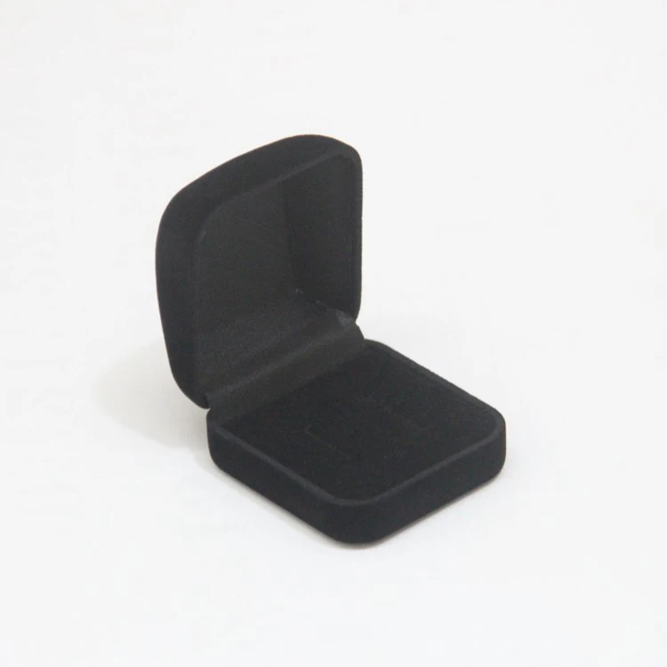 Wholesale Double Wedding Rings Box Velvet Engagement Ceremony Valentine's Gift Couple Ring Jewelry Packaging Storage Organizer