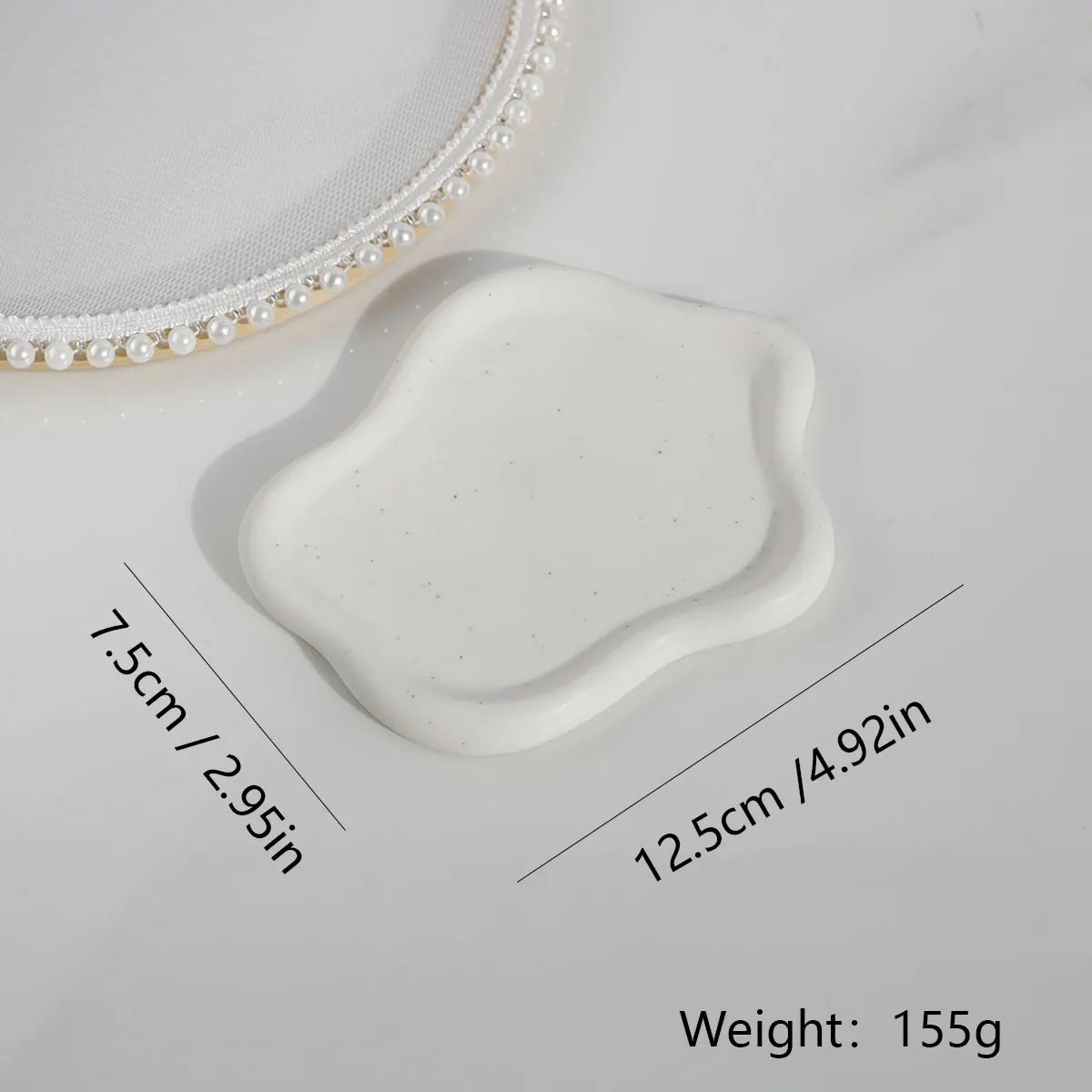 Ceramic Jewelry Dish for Women, Jewelry Tray Trinket Dish, Cloud Tray , Watch Keys Tray Ring Dish Holder for Christmas Gift