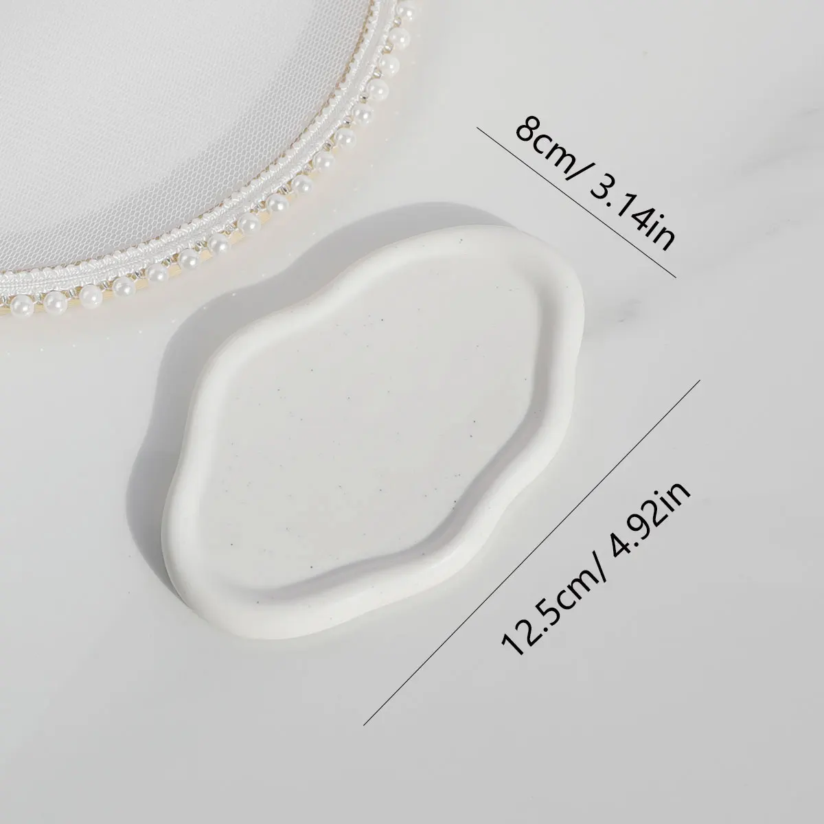 Ceramic Jewelry Dish for Women, Jewelry Tray Trinket Dish, Cloud Tray , Watch Keys Tray Ring Dish Holder for Christmas Gift