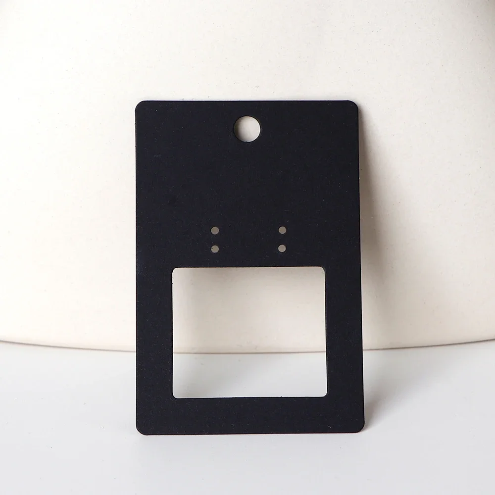 50Pcs 6x9cm Hangable Earrings Jewelry Display Kraft Paper Label Packaging Card With Or Without Bags Customized Service Wholesale