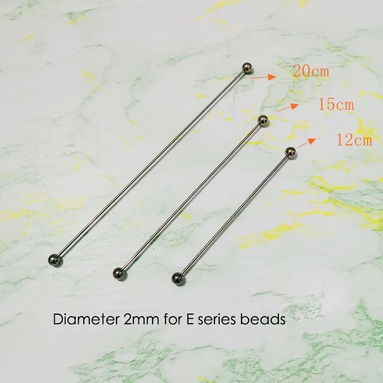 Jewelry Charm Beads Display Metal Rod Stainless Steel 2mm 3mm Hole Bracelet Beads Holder Organizer Trollbeads Storage Showcase