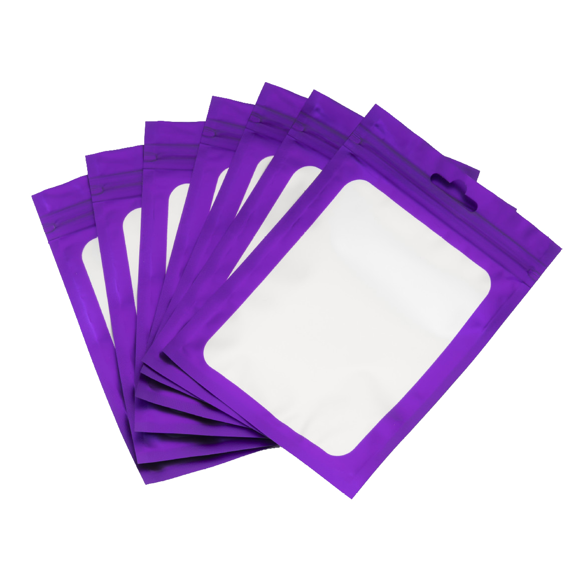 50pcs Colorful Plastic Hang Bags Pouch Self Sealing Reusable Small Little Ziplock Display Ring Necklace Gift Jewelry Packaging