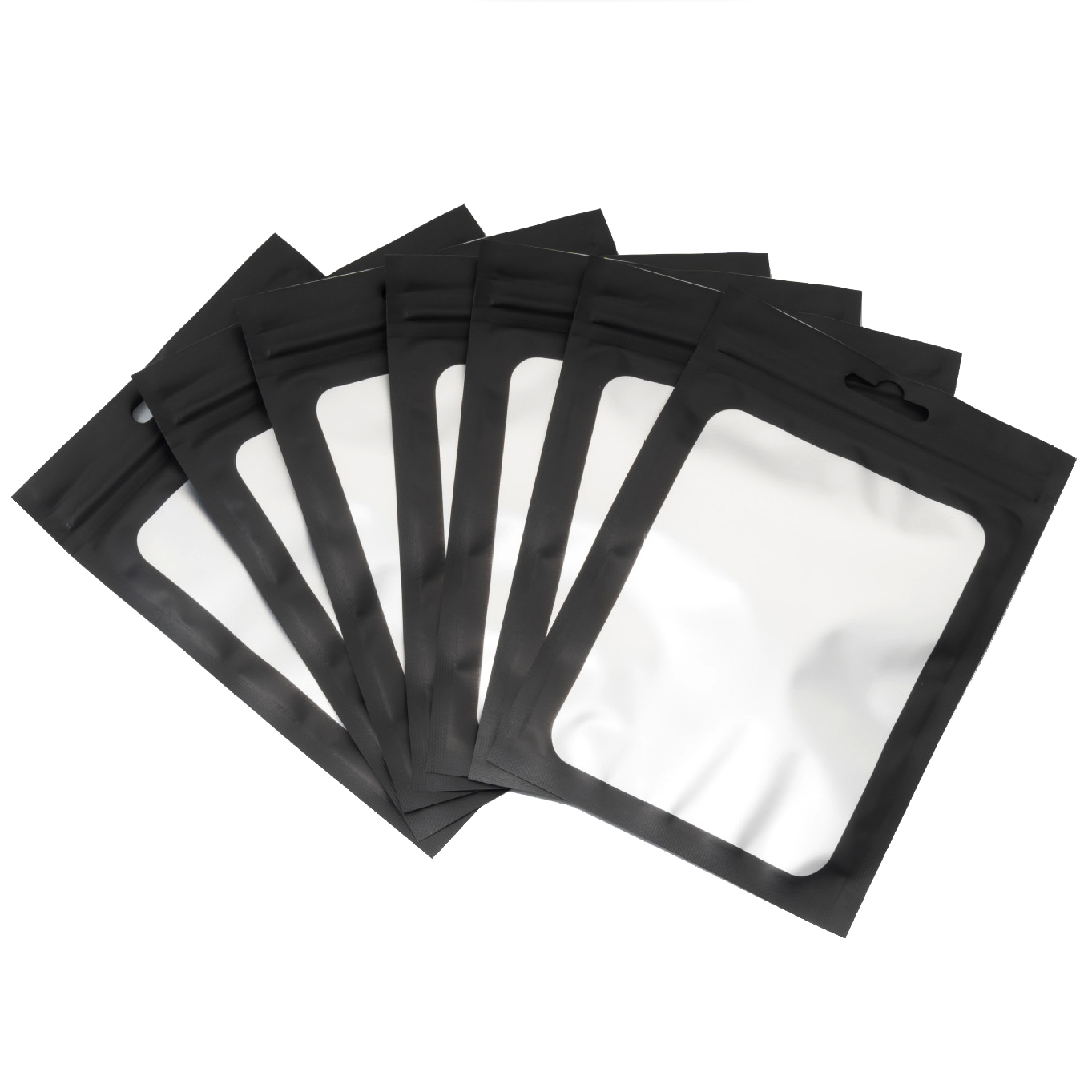 50pcs Colorful Plastic Hang Bags Pouch Self Sealing Reusable Small Little Ziplock Display Ring Necklace Gift Jewelry Packaging