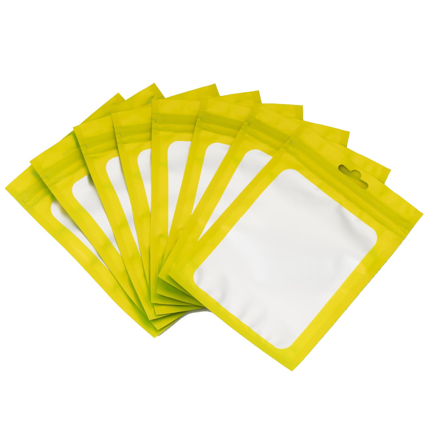 50pcs Colorful Plastic Hang Bags Pouch Self Sealing Reusable Small Little Ziplock Display Ring Necklace Gift Jewelry Packaging