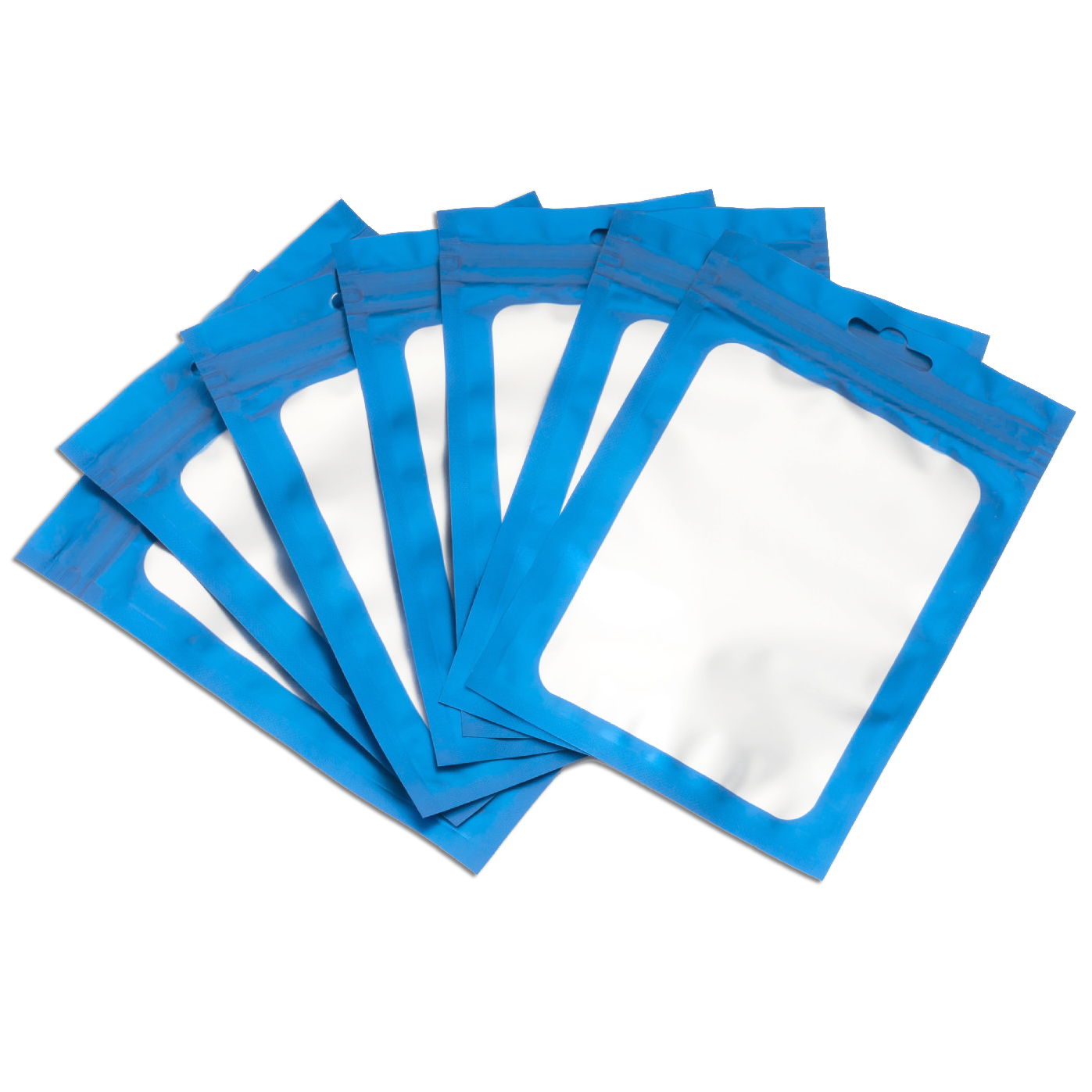 50pcs Colorful Plastic Hang Bags Pouch Self Sealing Reusable Small Little Ziplock Display Ring Necklace Gift Jewelry Packaging