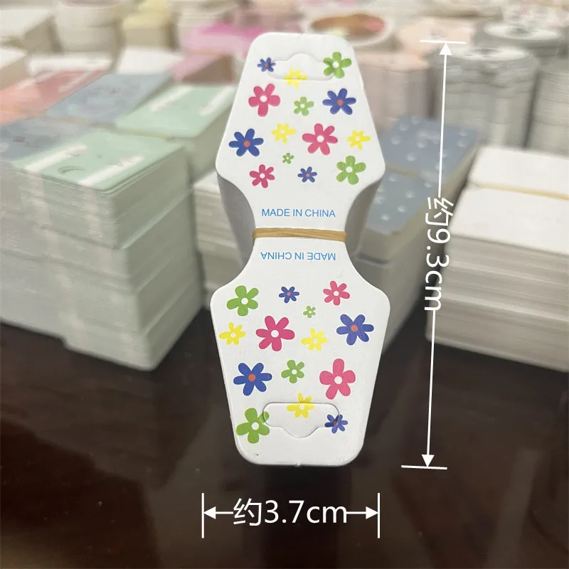 50pcs 9x3.5cm Kraft Paper Packing for Necklace Bracelets Jewelry Display Cards Handmade Jewelry Hairband Price Tags Card Holder