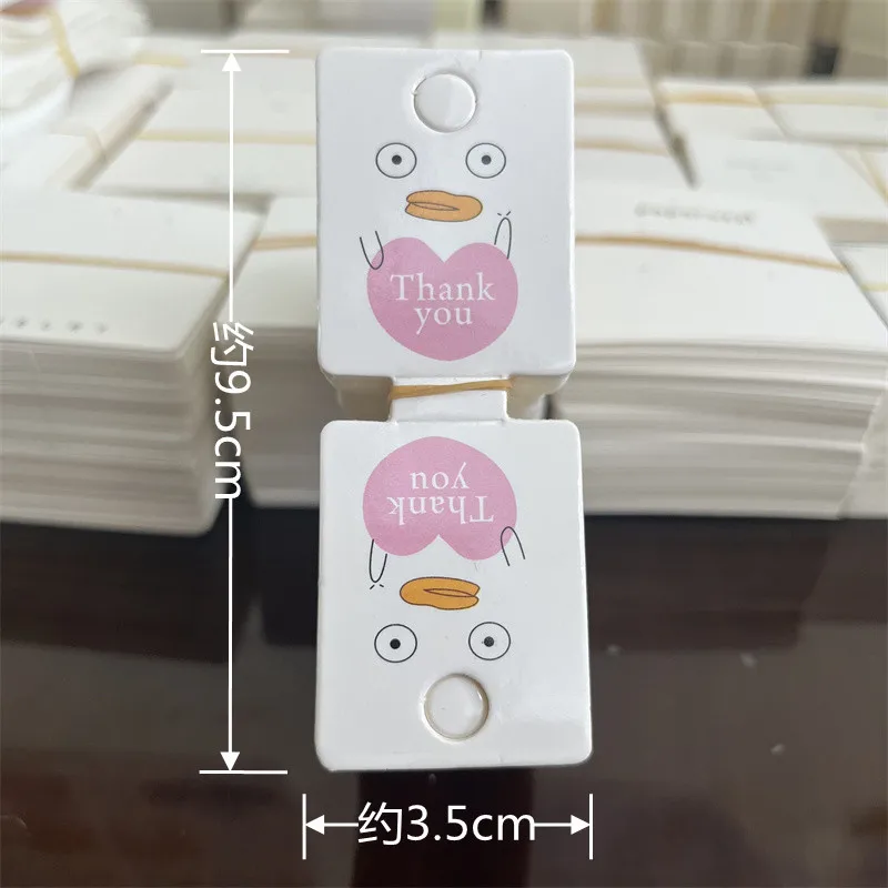 50pcs 9x3.5cm Kraft Paper Packing for Necklace Bracelets Jewelry Display Cards Handmade Jewelry Hairband Price Tags Card Holder