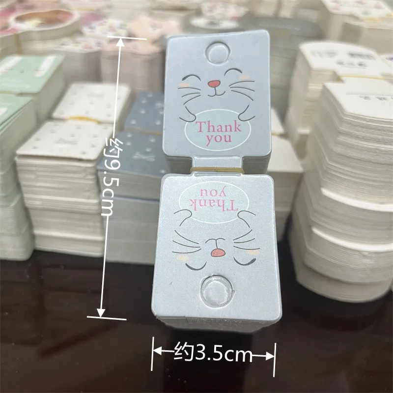 50pcs 9x3.5cm Kraft Paper Packing for Necklace Bracelets Jewelry Display Cards Handmade Jewelry Hairband Price Tags Card Holder