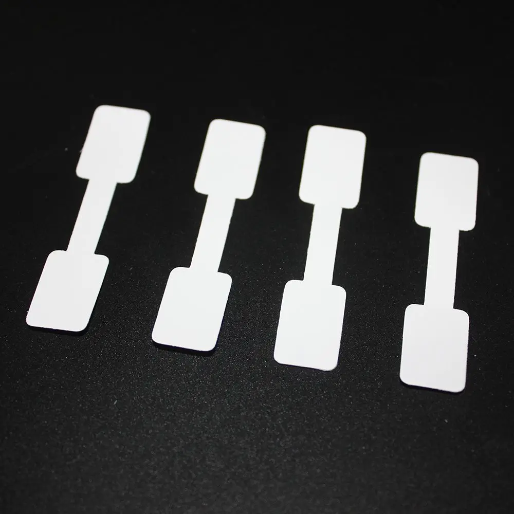 White Jewelry Sticky Necklace Stickers Display Tags Paper Price Labels Hang Size Ring Sticker