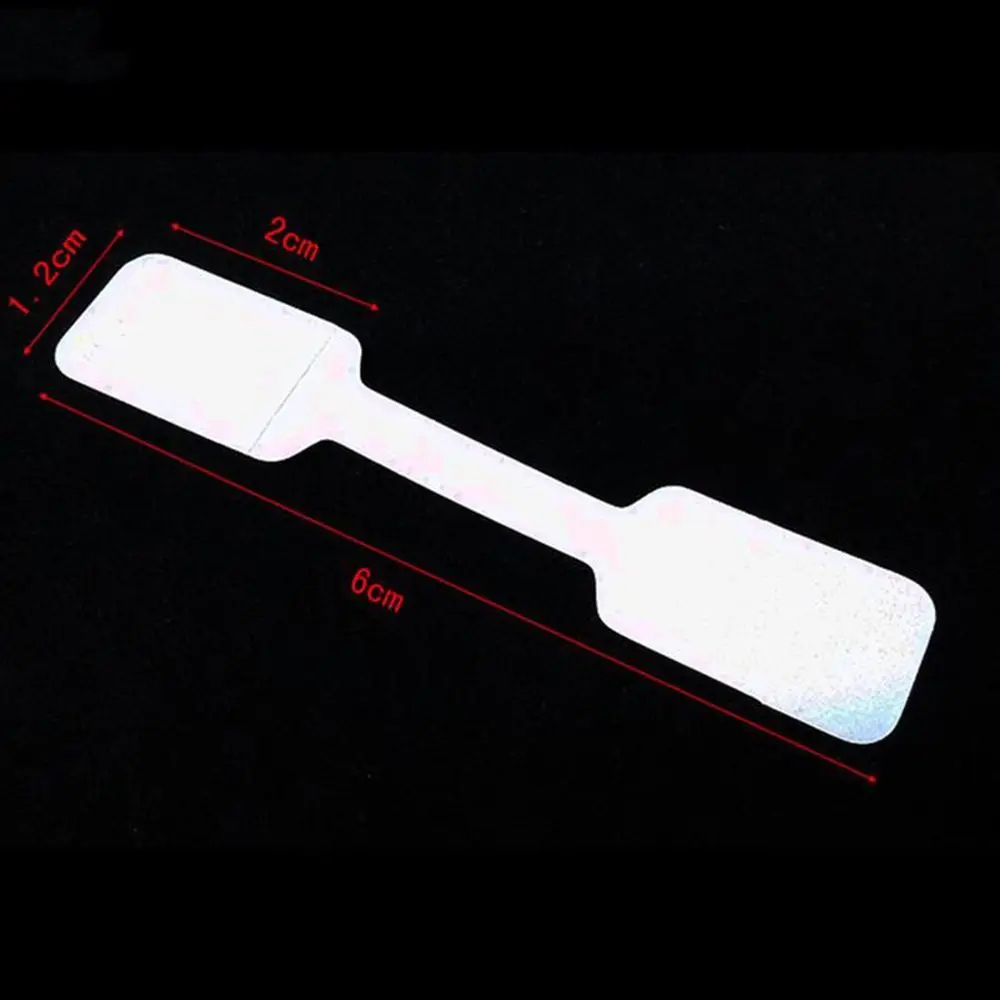 White Jewelry Sticky Necklace Stickers Display Tags Paper Price Labels Hang Size Ring Sticker