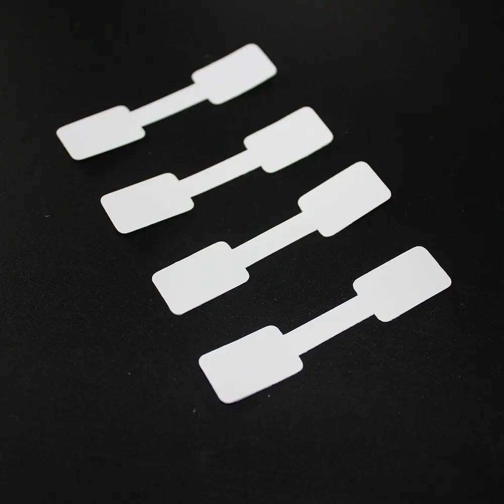 White Jewelry Sticky Necklace Stickers Display Tags Paper Price Labels Hang Size Ring Sticker