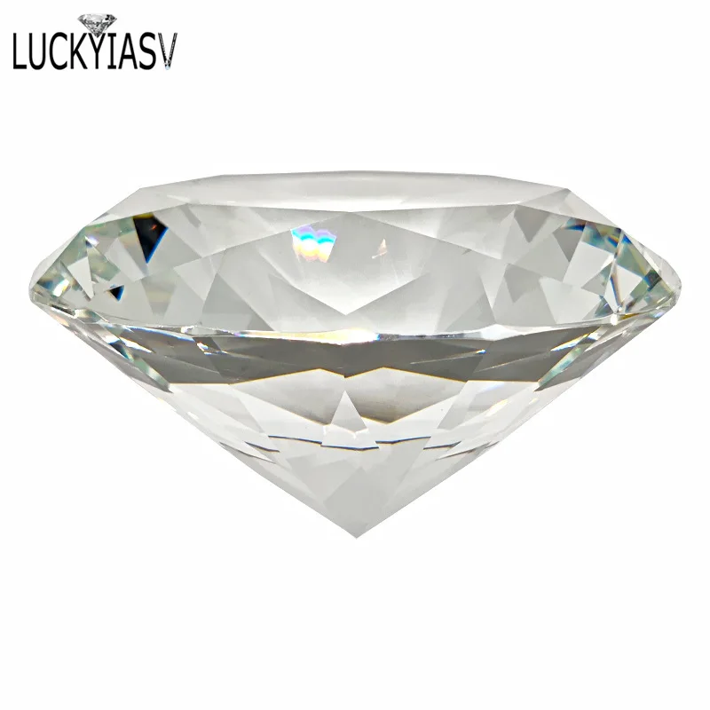 1PC Clear Crystal Big Glass Diamond Party Large Romantic Diamond Decoration Proposal Home Decoration Ornaments Crafts Gifts