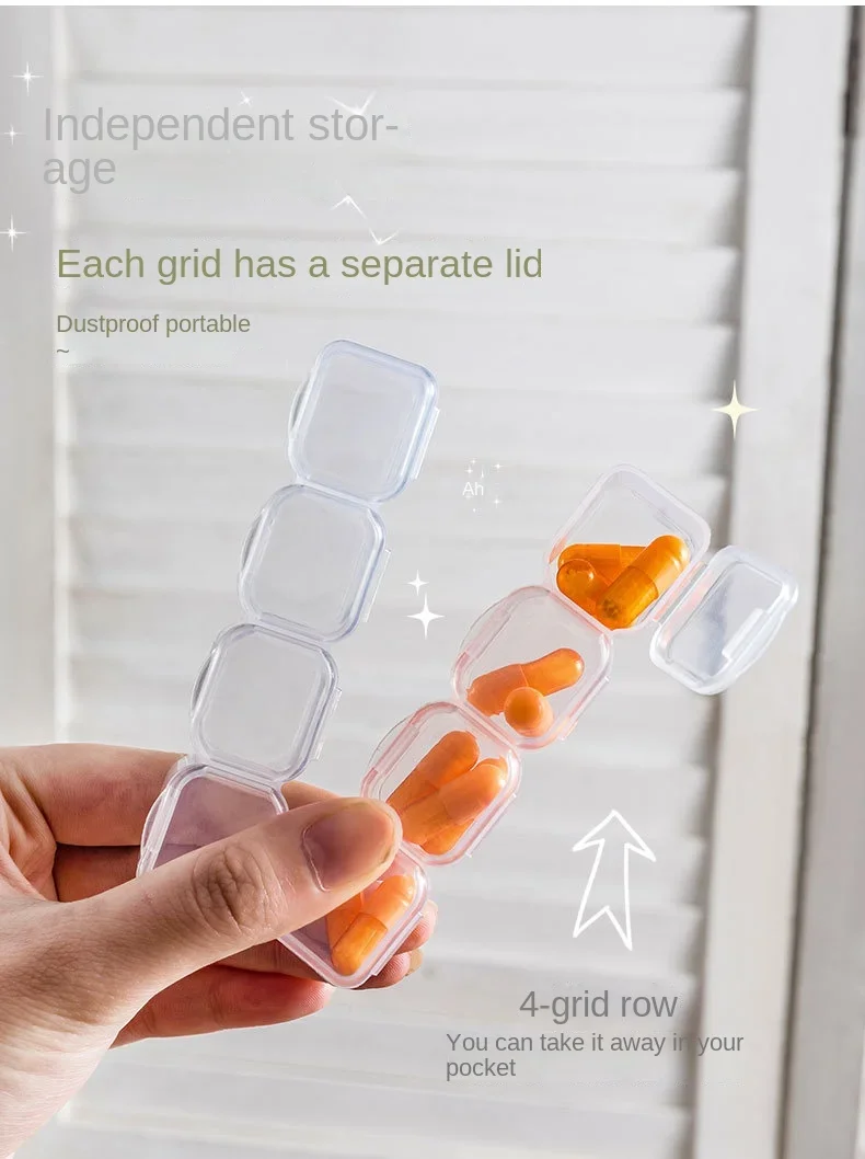 Portable Transparent Jewelry Box Earring Necklace Earring Tray Storage Box Small Earrings Anti-Oxidation Box