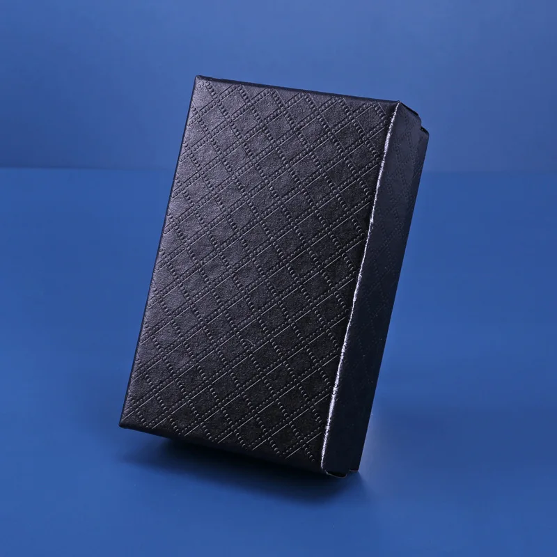 10Pcs 8x5x2.5cm Jewelry Paper Organizer Box for Rings Earrings Studs Key Necklace Packaging Gift Boxes Display with Black Sponge