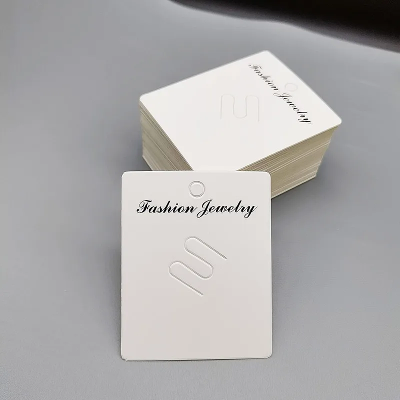 50pcs/lot Brooches Display Cards Blank Kraft Paper Tag for Jewelry Packaging Cards Small Business Sale Hang Price Tag Card 7*7cm