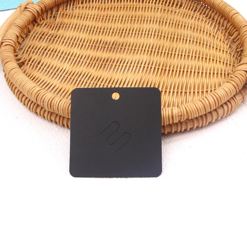 50pcs/lot Brooches Display Cards Blank Kraft Paper Tag for Jewelry Packaging Cards Small Business Sale Hang Price Tag Card 7*7cm