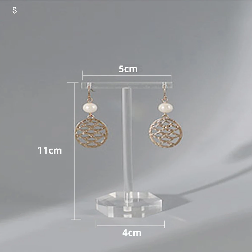 Fashion Style Clear Acrylic Earrings Display Holder Acrylic Jewelry Display Holder T Shape Stud Earrings Drop Earrings Showcase