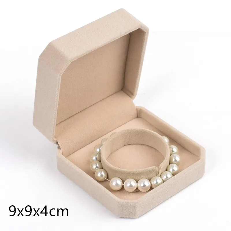 High-end Velvet Jewelry Box Necklace Ring Bracelet Pendant Earrings Storage Wedding Party Gift Box Jewelry Organizer Box Joyero