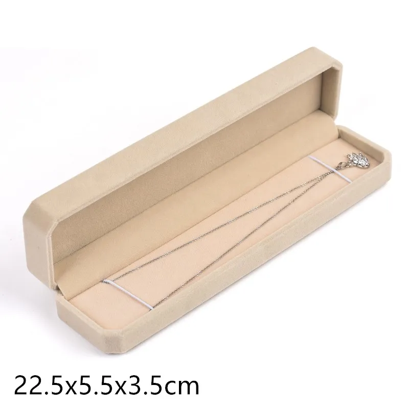 High-end Velvet Jewelry Box Necklace Ring Bracelet Pendant Earrings Storage Wedding Party Gift Box Jewelry Organizer Box Joyero