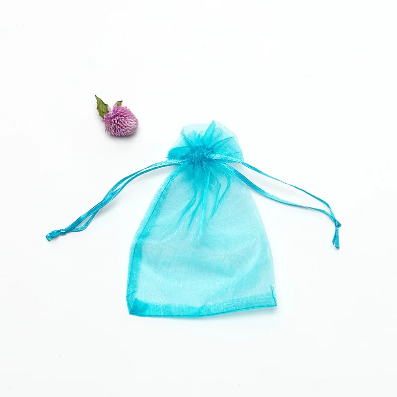 50pcs/lot Organza Bag Jewelry Packaging Gift Bag Candy Wedding Party Goodie Packing Favors Pouches Drawable Bags Present Pouche