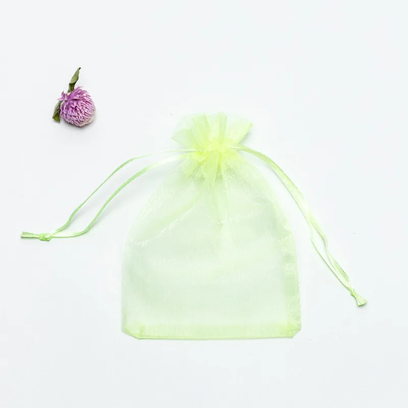 50pcs/lot Organza Bag Jewelry Packaging Gift Bag Candy Wedding Party Goodie Packing Favors Pouches Drawable Bags Present Pouche