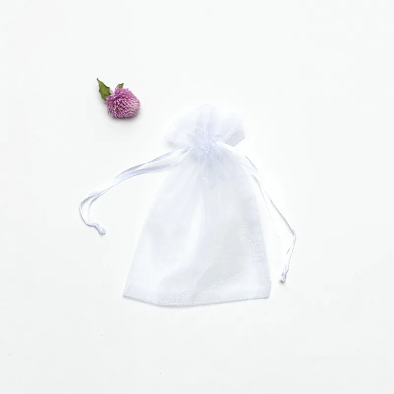 50pcs/lot Organza Bag Jewelry Packaging Gift Bag Candy Wedding Party Goodie Packing Favors Pouches Drawable Bags Present Pouche