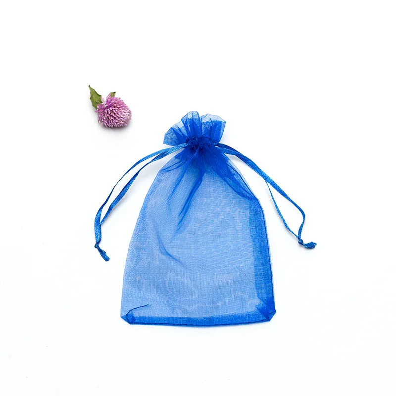 50pcs/lot Organza Bag Jewelry Packaging Gift Bag Candy Wedding Party Goodie Packing Favors Pouches Drawable Bags Present Pouche