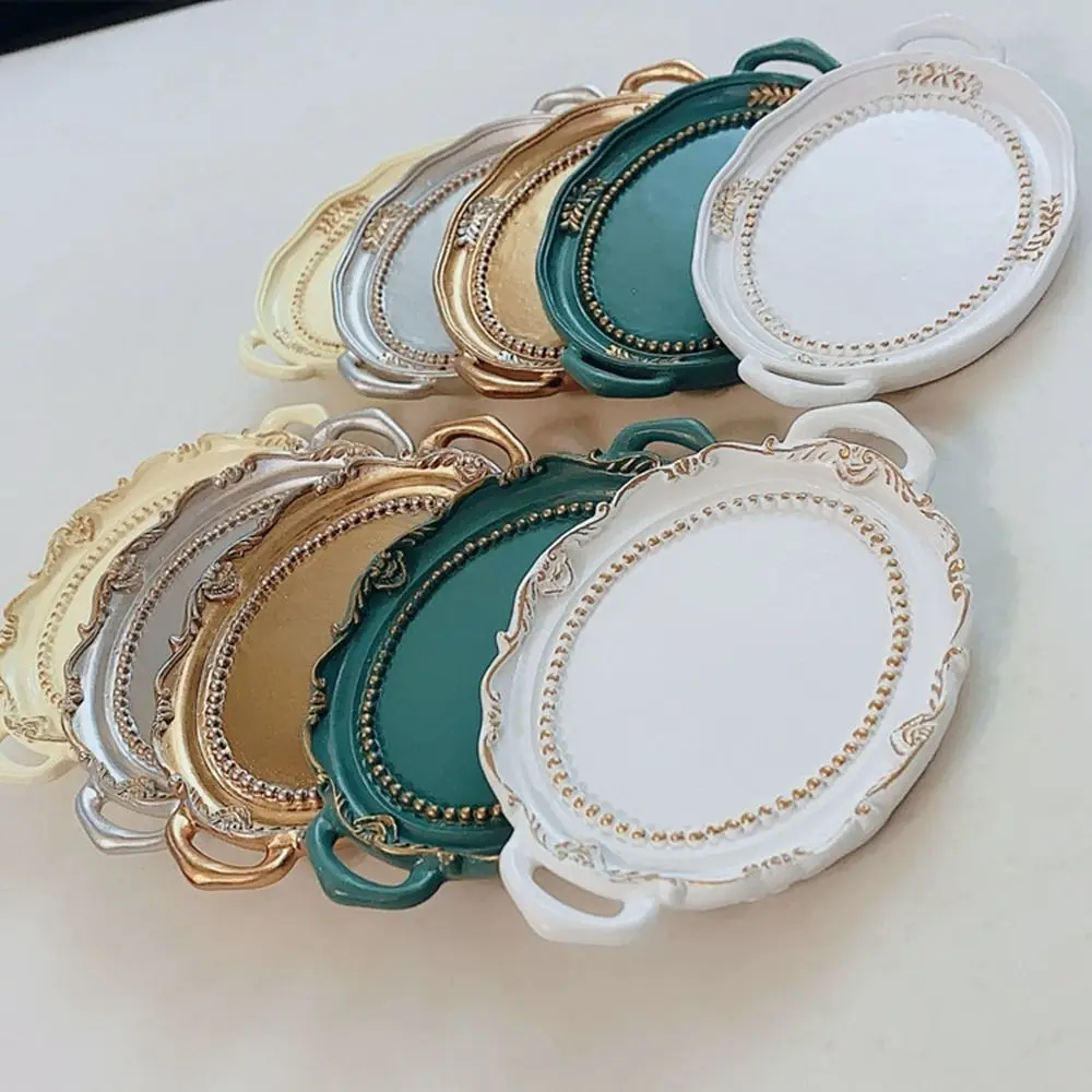 New Nordic Decorative Jewelry Plate Retro Earrings Storage Tray Mini resin Jewelry Dish Necklace Earrings Jewelry Display Tray