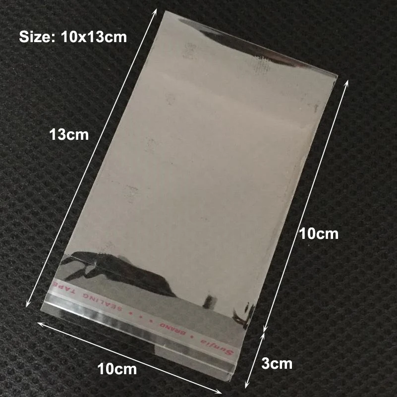 1000pcs/lot 8x10 8x13 10x13 6x17cm Transparent Clear Self-adhesive OPP Bags Jewelry Pouches Seal Plastic Packaging Bags