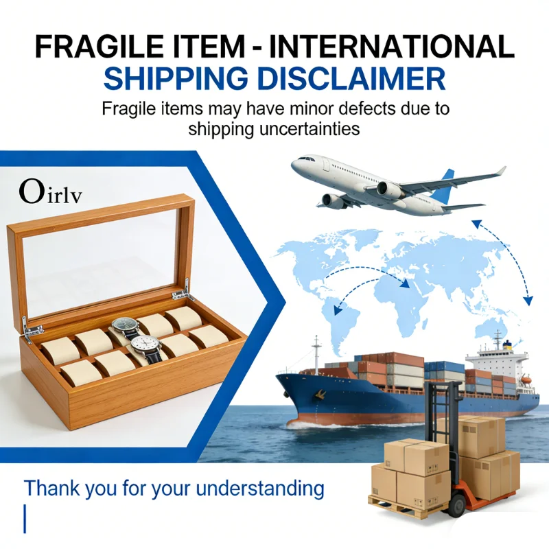 Oirlv Wood Jewelry Organizer Box 6/10 Grids Solid Watch Holder Storage Case Watch Display Box For Wooden Watch Box Watch storage