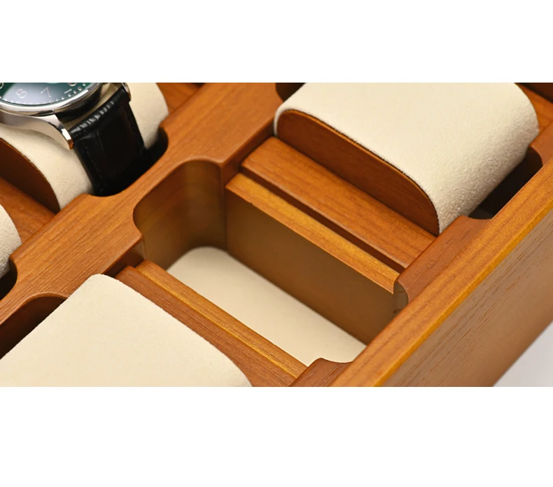 Oirlv Wood Jewelry Organizer Box 6/10 Grids Solid Watch Holder Storage Case Watch Display Box For Wooden Watch Box Watch storage