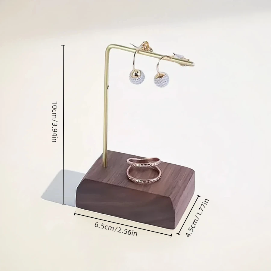 Walnut Wood Model Bust Wooden Jewelry Display Necklace Pendants Mannequin Hanging Earring Holder Jewelry Stands Organizer Rack