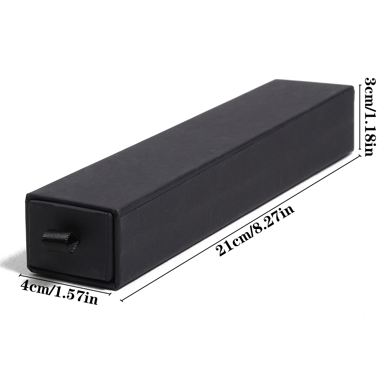 Black Paper Sliding Drawer Jewelry Display Box Necklace Rings Earing Bracelet Storage Packaging Stand With Ribbon Rope Sponge