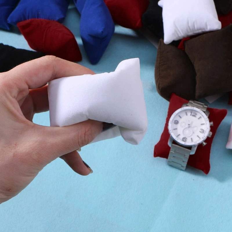 R2LE 10 Pcs Velvet Bracelet Pillow Multicolor Jewelry Pillow Watch Bracelet Cushion Display Stand Set Jewelry Pillow Bag