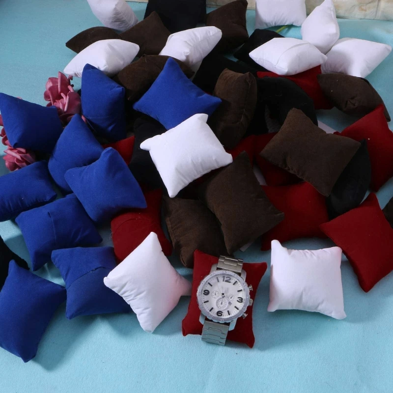 R2LE 10 Pcs Velvet Bracelet Pillow Multicolor Jewelry Pillow Watch Bracelet Cushion Display Stand Set Jewelry Pillow Bag