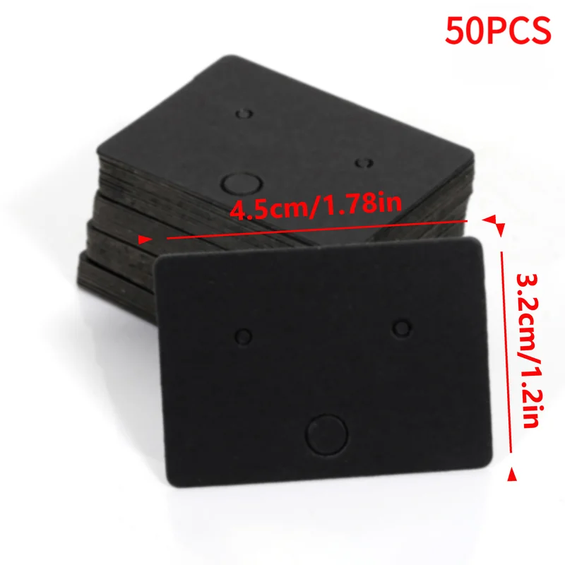 50/100Pcs/ lot Cardboard Earring Display Cards Blank Kraft Paper Jewelry Hanging Tags for Earring Ear Studs Selling Packaging