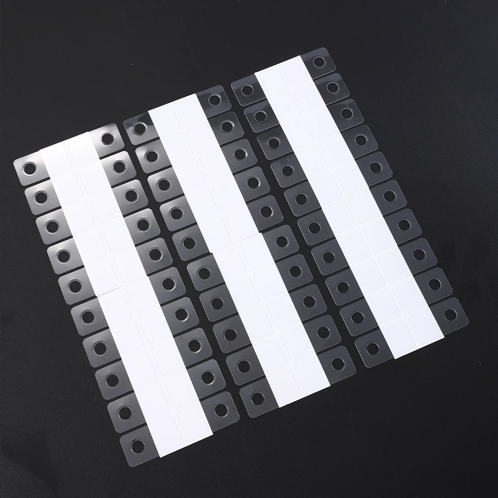 iYOE 50/100pcs 20*35mm Plastic Transparent PET Round Hole Wall Mount Hooks, Easy Install Adhesive Hangers for Hanging Items Wall