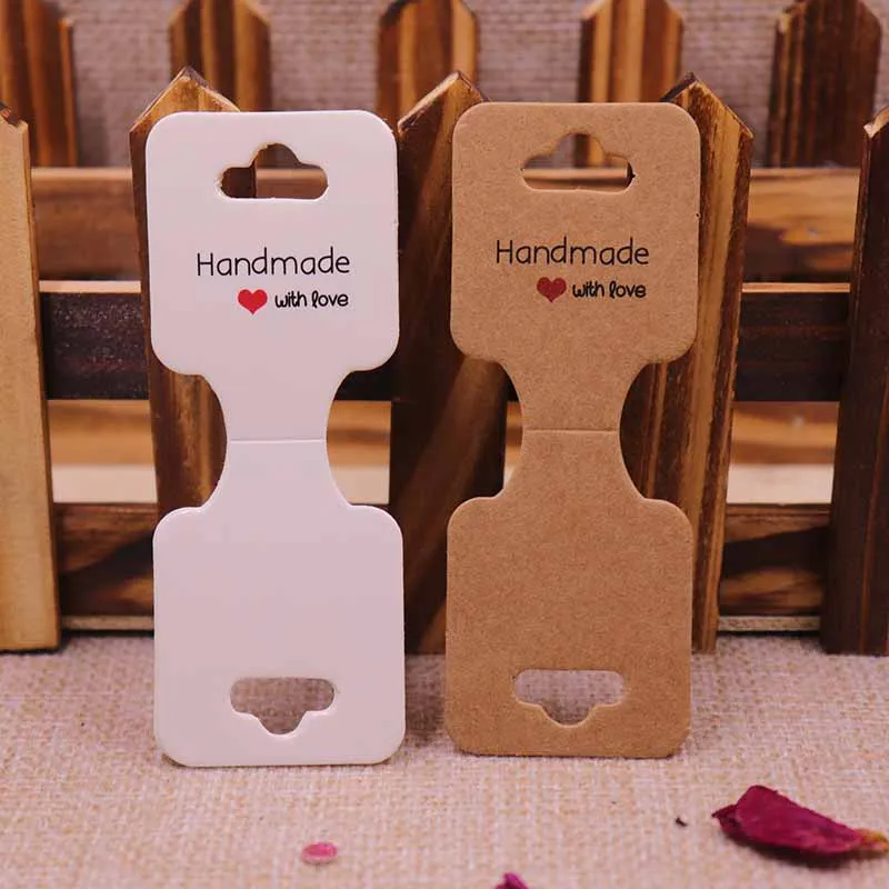 New 50pcs/lot 3.5*9cm New Necklace Card Pendant/Hair Clicp DIY Necklace Card Custom Logo Jewelry Card 300gsm Paper Cardboard