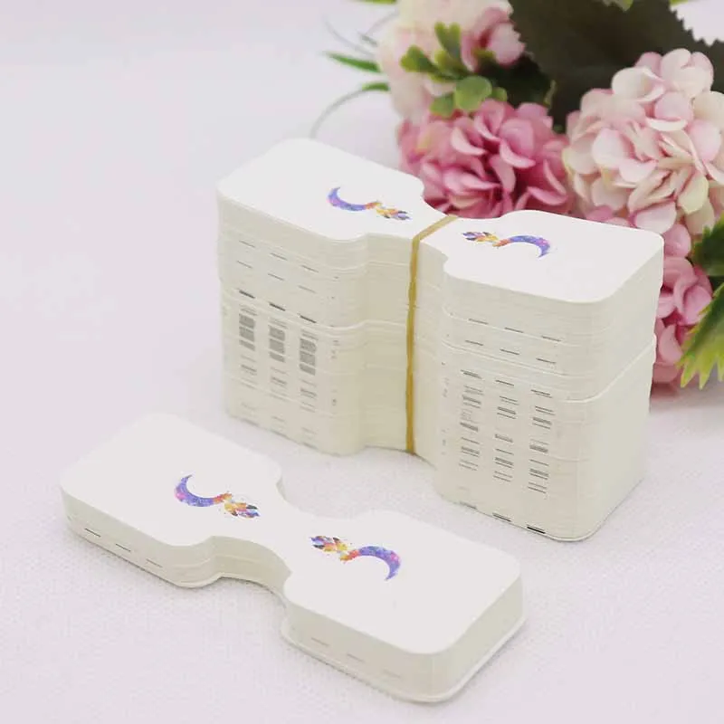 New 50pcs/lot 3.5*9cm New Necklace Card Pendant/Hair Clicp DIY Necklace Card Custom Logo Jewelry Card 300gsm Paper Cardboard