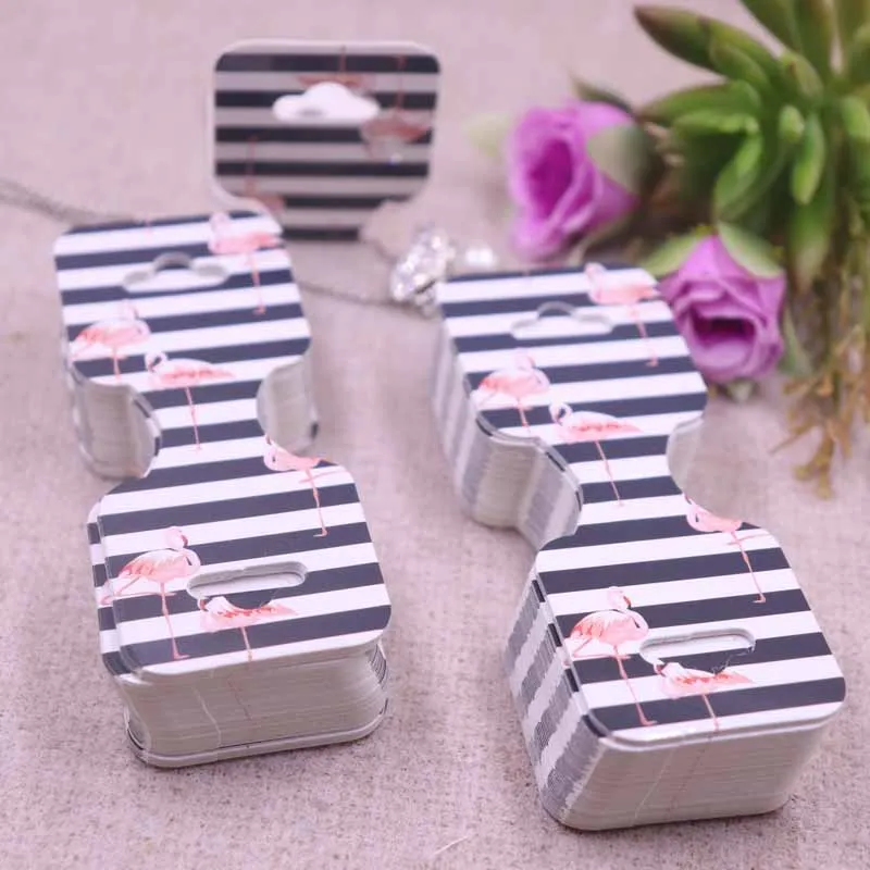 New 50pcs/lot 3.5*9cm New Necklace Card Pendant/Hair Clicp DIY Necklace Card Custom Logo Jewelry Card 300gsm Paper Cardboard