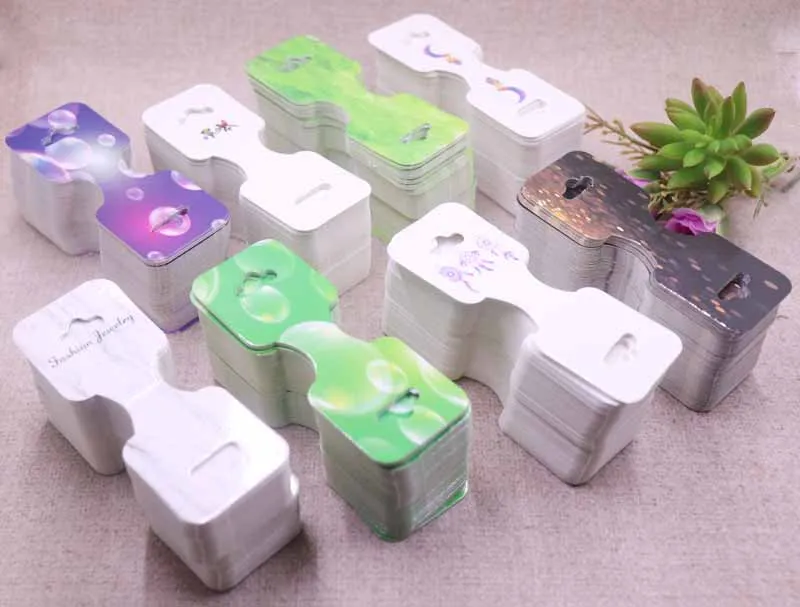 New 50pcs/lot 3.5*9cm New Necklace Card Pendant/Hair Clicp DIY Necklace Card Custom Logo Jewelry Card 300gsm Paper Cardboard