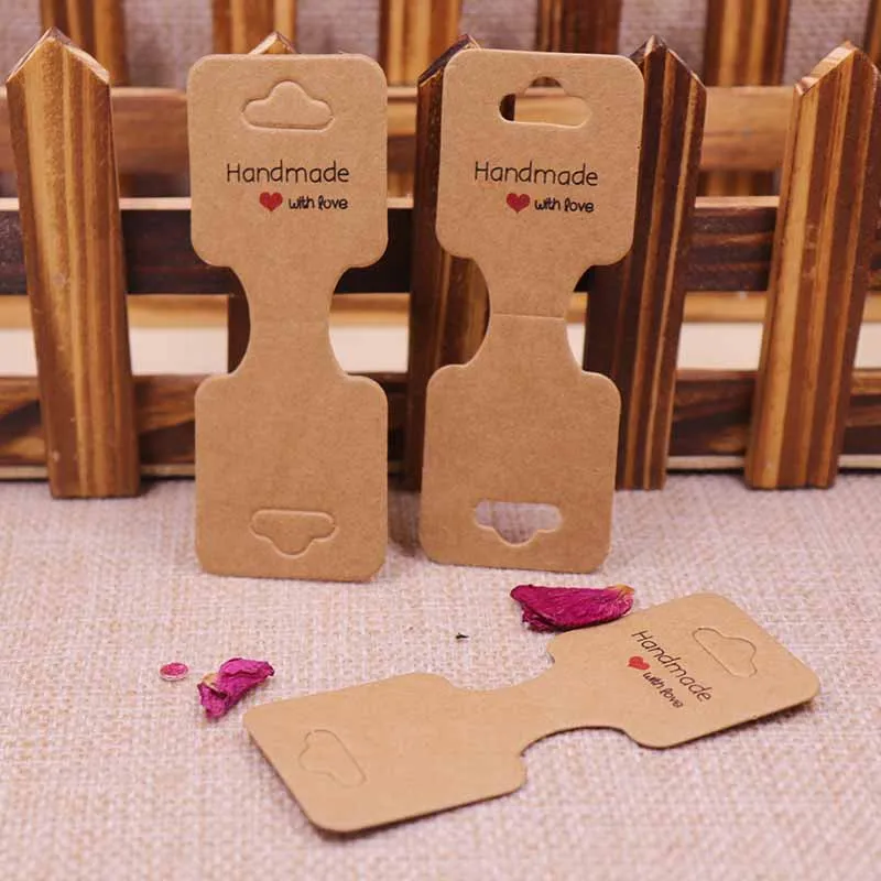 New 50pcs/lot 3.5*9cm New Necklace Card Pendant/Hair Clicp DIY Necklace Card Custom Logo Jewelry Card 300gsm Paper Cardboard