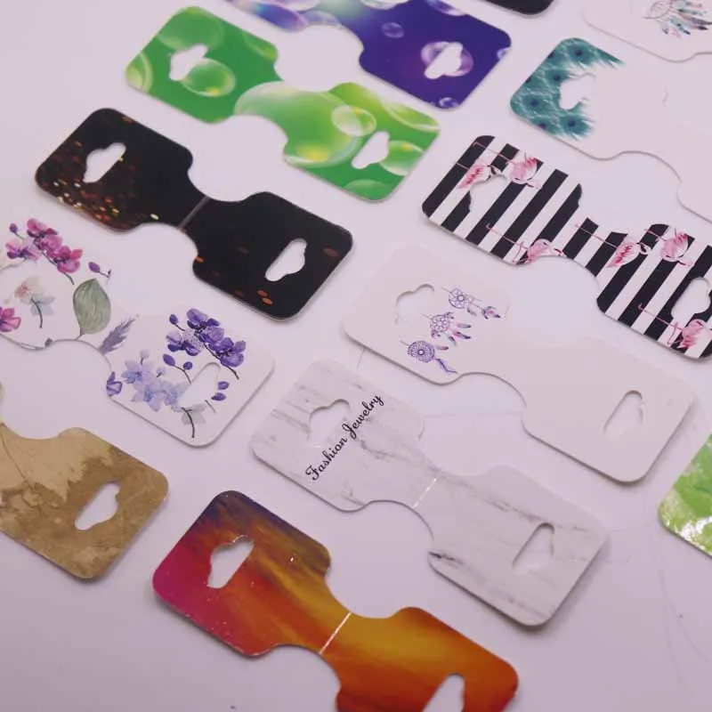 New 50pcs/lot 3.5*9cm New Necklace Card Pendant/Hair Clicp DIY Necklace Card Custom Logo Jewelry Card 300gsm Paper Cardboard