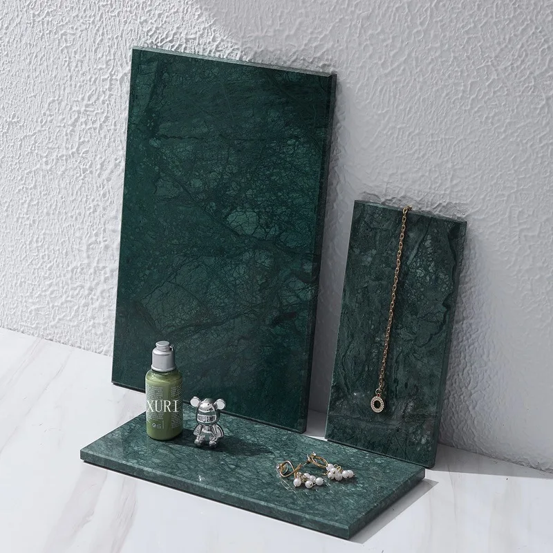 Luxury Marble Metal Jewelry Display Stand European Style Light Necklace Ring Bracelet Earring Jewellery Storage Display Props